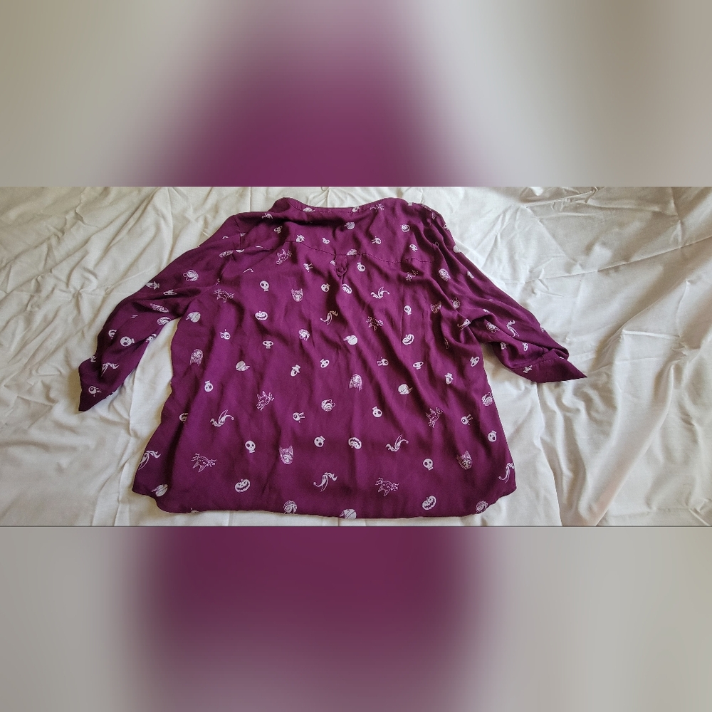 Disney The Nightmare Before Christmas Characters Georgette Pullover Blouse - Picture 6 of 6